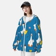 thumbnail image 3 of Kdxio Cartoon Goose Print Women Men Sun Protection UPF 50+ Jackets Zip Up Long Sleeve Hoodie Hiking Lightweight with Pockets, 3 of 7