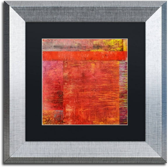 Trademark Fine Art "Essence of Red 2" Canvas Art by Michelle Calkins, Black Matte, Silver Frame