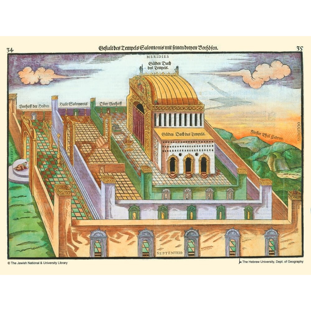 Solomon's Temple and Surrounding Courtyards Poster Print by Jacobus
