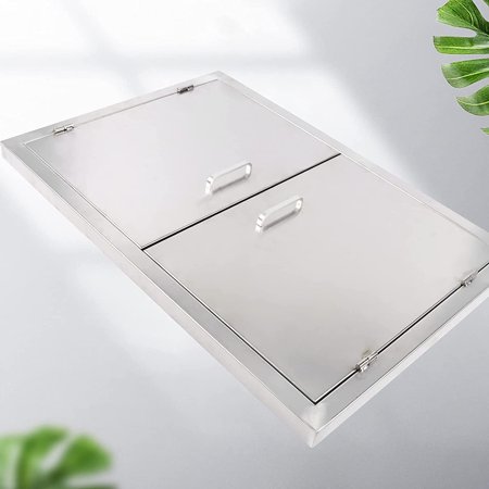 30" X 21" Kitchen Double Door BBQ Access Door Stainless Steel Door for Outdoor/Indoor Barbecue