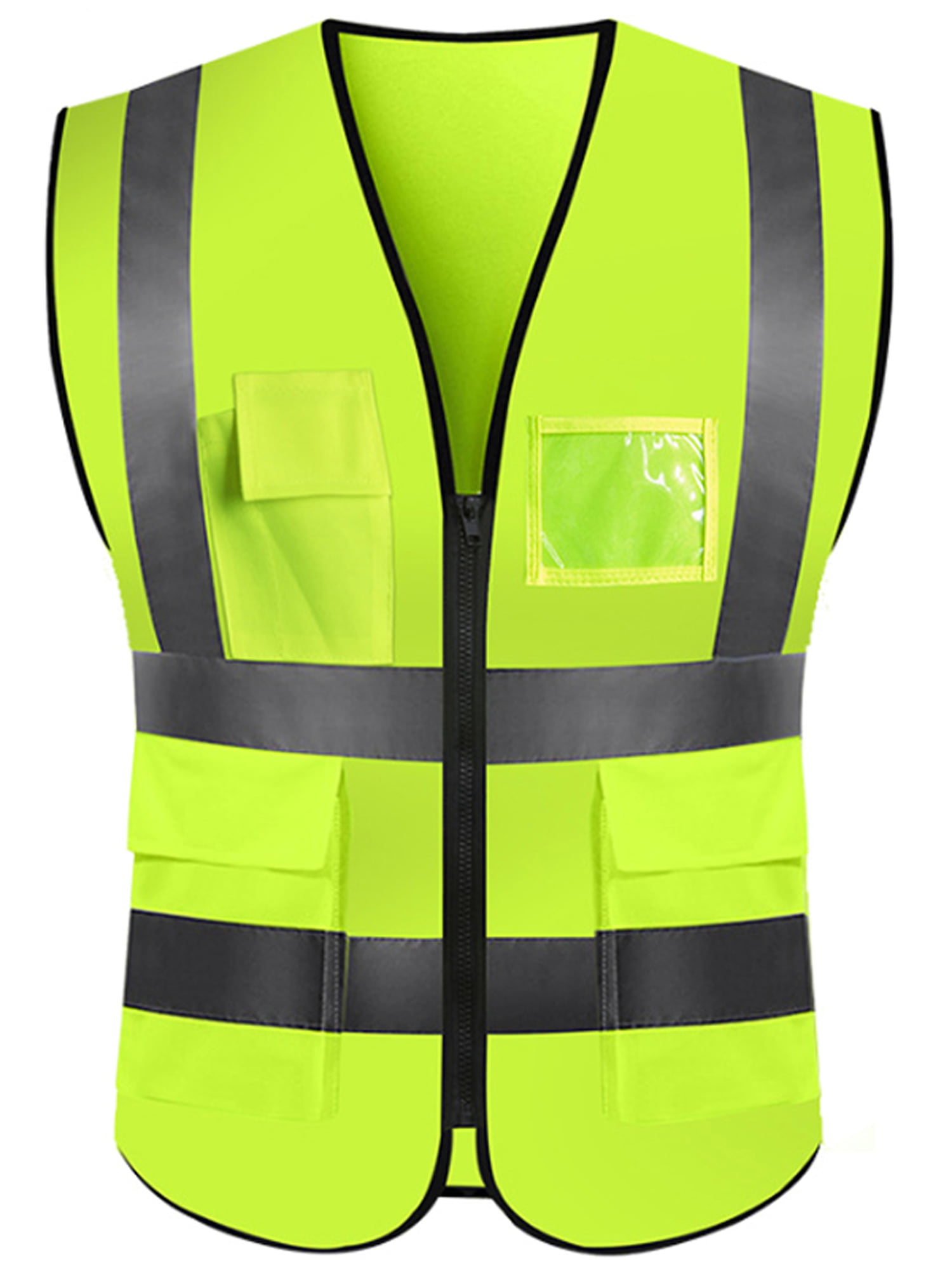 Hi Vis Viz Safety Work Vest High Visibility Security Reflective Waistcoat Jacket 