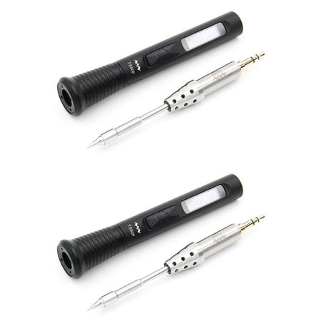 

2X TS80P Mini Electric Soldering Iron Station Portable PU Organizer Bag Kit Adjustable Temperature Digital OLED Display