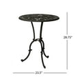 thumbnail image 4 of 3pc Cast Bistro - Aluminium, Black+gold, Backyard & Patio Allure , Floral Design Seating, -, Elegant Legs, Table Beauty,, 4 of 7