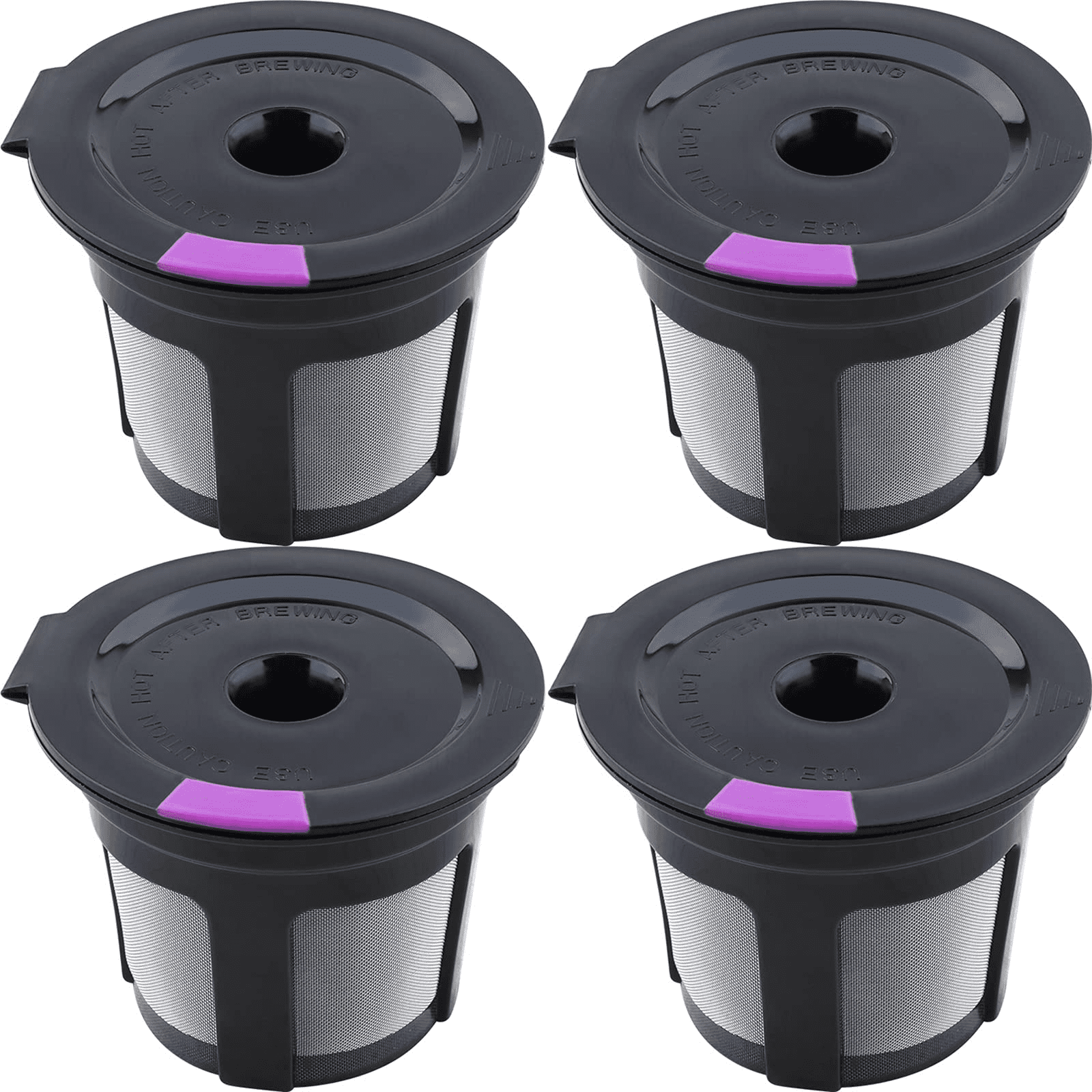 4 Reusable K Cups for Keurig 2.0 & 1.0 Coffee Makers Universal Refillable kcup, 