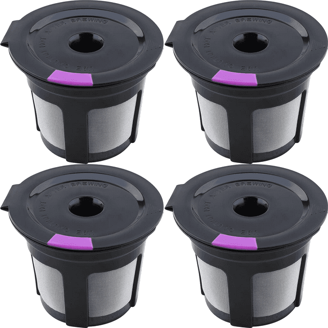 Cápsulas K reutilizables para Keurig 2.0 y 1.0, 4 paquetes de filtros de café universales rellenables para K-Cup, cápsulas K reutilizables sin BPA que se adaptan a la mayoría de cafeteras Keurig K-Cup