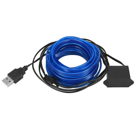 3 Meter/10ft Interior USB Neon EL Wire String Strip Blue Cold Light Glow String Strip Set for Car