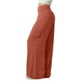 thumbnail image 2 of Deals Clearance under 10.00 Cargo Sweatpants for Women Women's Casual Loose Baggy Pockets Pants Fashion Playsuit Trousers Overalls Bib Overall Cotton And Linen Pants, 2 of 7