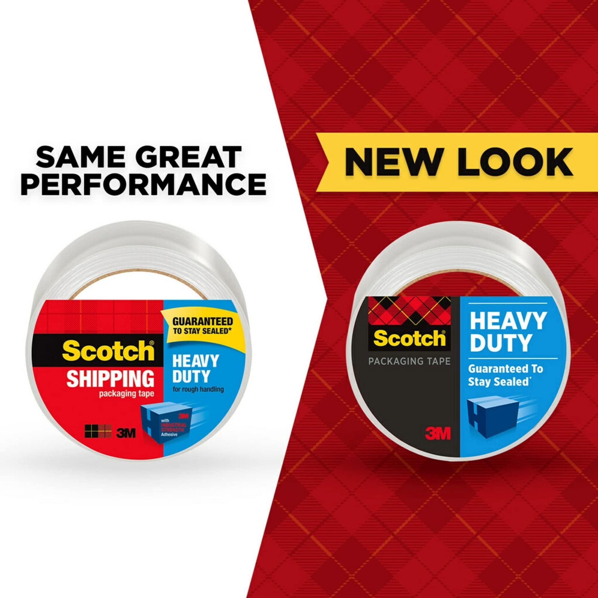 Scotch® Heavy-Duty Shipping Packing Tape, 1 7/8" x 43 7/10 Yd., Pack Of 6