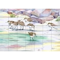 thumbnail image 1 of Tile Mural Kitchen Backsplash - Sandpiper Shoreline - by Paul Brent, 1 of 1