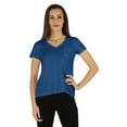 thumbnail image 1 of Inkmeso Short Sleeve Solid Basic T-Shirt For Womens V-Neck Casual Tee T-Shirts With Patch Pocket, 1 of 7