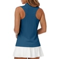 thumbnail image 6 of Hearthz Women's Sleeveless Golf Polo Shirts Quarter Zip Collared Womens Shirts Quick Dry Workout Tennis Woman Polo Shirt, 6 of 8