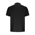 thumbnail image 4 of Mens Cotton Linen T-Shirts, Summer Tops for Men Big & Tall Casual Vintage Solid Color Button Up Dressy Blouses M-3XL, 4 of 5