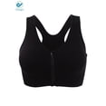 thumbnail image 2 of Deago Women's Seamless Comfortable Sports Bra with Removable Pads Zipper Workout Fitness Bra, 2 of 3