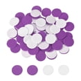 thumbnail image 1 of Uxcell 200 Pcs Círculos de Fieltro Adhesivos, 12mm 1/2" Pegatinas de Círculo Pre-Cortadas para Manualidades, Púrpura Claro/Blanco, 1 of 7