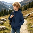 OGLCCG Boys Rain Jacket with Hood Lightweight Waterproof Kids Raincoat ...
