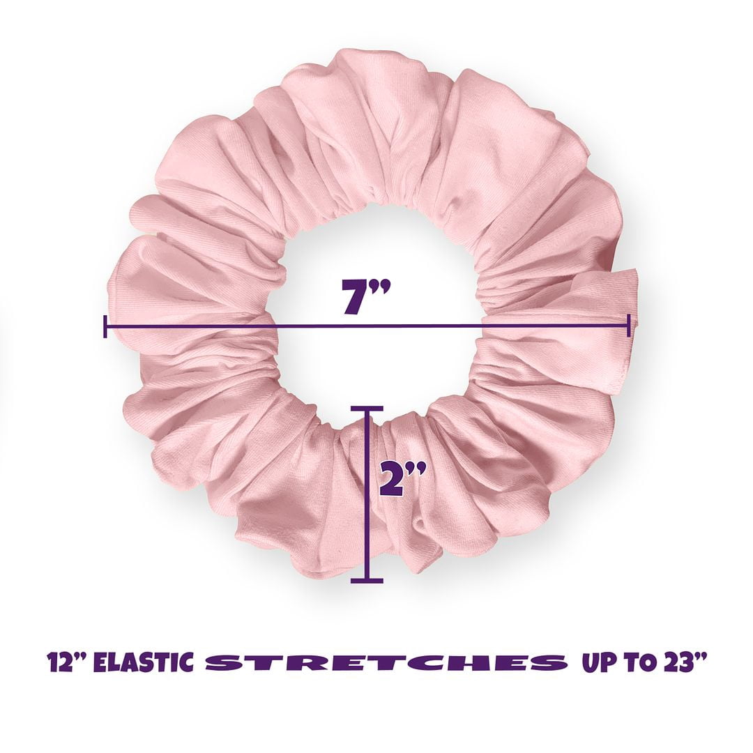 Scrunchies Cotton Knit Jumbo Size 3-Pack Ponytail Holder Made in USA Scrunchie King Blush