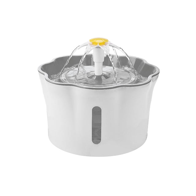 Graflsoa Automatic Pet Water Fountain with USB Charging, 2.6L Capacity, Grey/Green Options, PP Material, 1.5m Cable, No Mat Included
