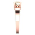 thumbnail image 3 of 1.0ct Cushion Cut White Sapphire 18k Pink Rose Gold Engraving Statement Bridal Wedding Solitaire Designer Ring Size 8.25, 3 of 7