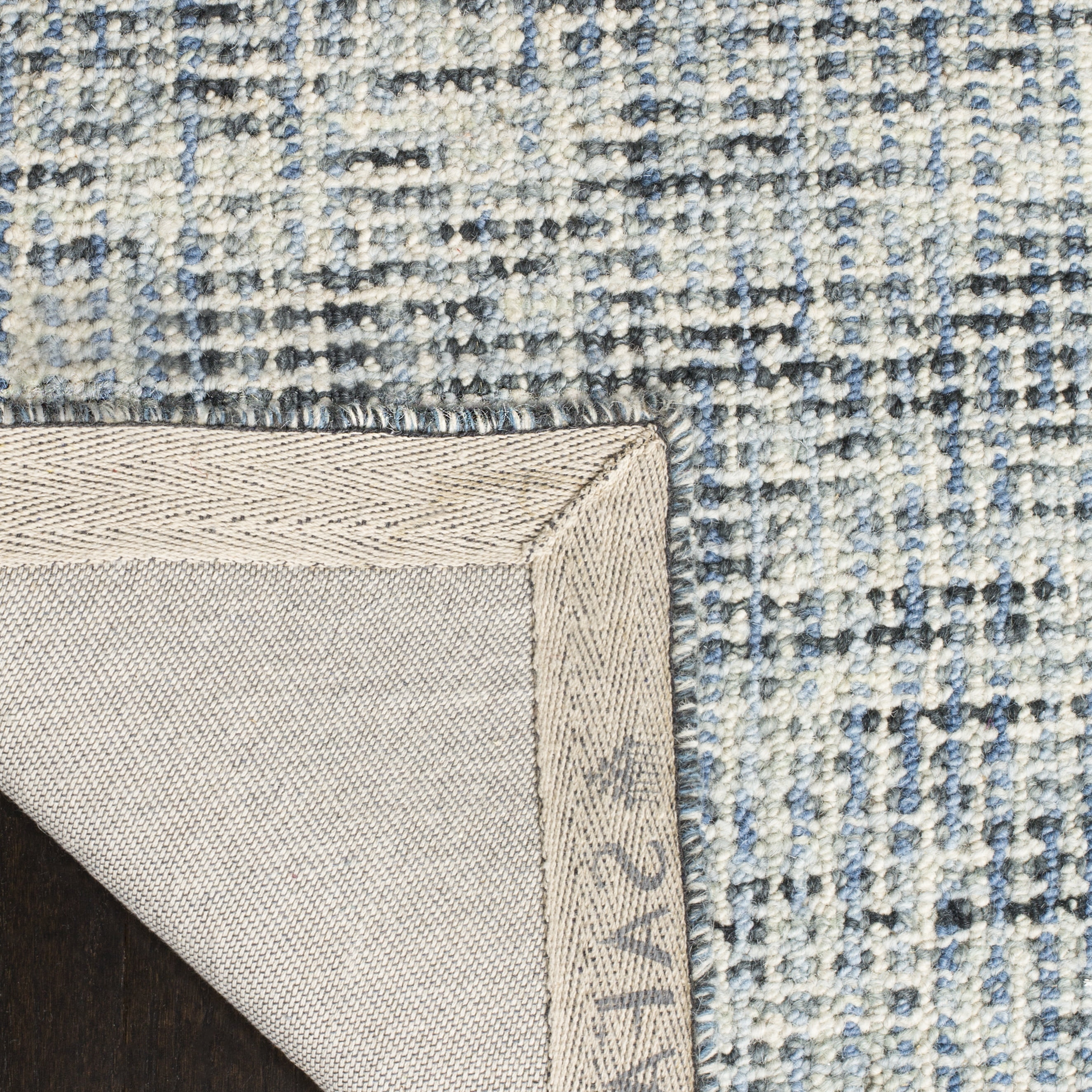 Safavieh Abstract Delia Distressed Wool Area Rug, Blue/Charcoal, 11' x 15'