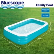Bluescape 10ft Rectangular Family Inflatable Swimming Pool for Ages 6 and Up