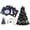 Haunted House Tree, variant on 2026 New 3D Quilted Fabric Christmas Tree Kit, DIY Patchwork Craft Set for Beginners, Handmade Tabletop Holiday Decor for Mantel, Office, and Shelf Display