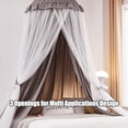thumbnail image 3 of Dosel de Cama Hommi Lovvi Doble Capa con Luces Estrelladas - Gris, 3 of 7
