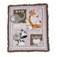 thumbnail image 3 of Lambs & Ivy Ladybug Jungle 4-Piece Crib Bedding Set - Brown, Purple, Animals, 3 of 6
