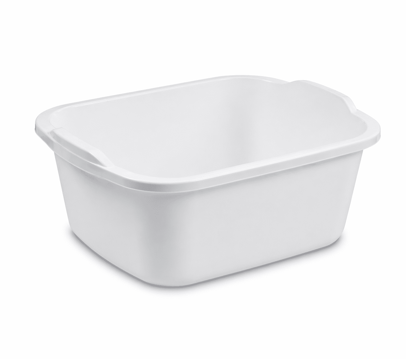 (2 pack) Sterilite 18 Qt. Dishpan, Multi-Purpose Plastic Wash Tub, Kitchen, Sink, White, Best Used for Sink-Side Organization and Drying