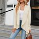 thumbnail image 5 of Cárdigan Ligero Cárdigan ligero para mujer Estilo informal Cárdigan de verano Traje de vacaciones irregular Kuymtek Beis M para Mujer, 5 of 6