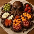 thumbnail image 2 of WovenWink Octopus Charcuterie Platter, 11" Nautical Serving Tray, Ocean Theme Party Board with 8 Tentacle Design, for Cheese, Meats, Fruits & Seafood, Ideal Gift for Seafood Lovers, Entertainers, 2 of 4
