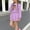Purple, variant on ITSAME Girls Outfits 2-Piece Ruffle Long Sleeve Top and Tiered Skirt Casual Clothes Set for Kids Blue Size 8-9