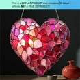 thumbnail image 4 of Handcrafted Mosaic Heart Wall Art Vibrant Red and Pink Glass Pieces Unique Home Decor for Living Room or Bedroom, 4 of 4