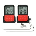 thumbnail image 1 of Digital Meat Thermometer with 2 Temperature Probes, Food Thermometer with Colored LCD for Kitchen Black Curved Needle, 1 of 6