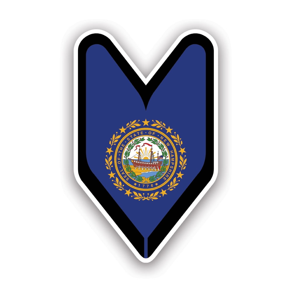 New Hampshire Driver Badge Sticker Decal Self Adhesive Vinyl