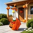 thumbnail image 6 of Fall Halloween Decoration for Home Indoor Outdoor Clearance Under $5.00!Halloween Porch Gander Outfit Set Pumpkin Attire Witch Hat Yard Gander Clothes Festive Garden Porch Decor Accessories, 6 of 6