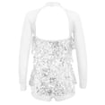 thumbnail image 3 of TiaoBug Kids Girls Sparkly Sequins Gymnastics Leotard Hip-Hop Jazz Ballet Dance Bodysuit, 3 of 6