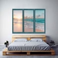 thumbnail image 2 of IDEA4WALL Wall Murals for Bedroom Fake Window Beach Blue Window Removable Wallpaper Peel and Stick Wall Stickers - 24x32 inches, 2 of 4