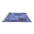 thumbnail image 2 of Ahgly Company Machine Washable Indoor Square Patchwork Blue Transitional Area Rugs, 8' Square, 2 of 4