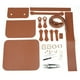 thumbnail image 2 of Kit de bolso de hombro de cuero precortado para mujer, hecho a mano, bolso de mano artesanal marrón, 2 of 9