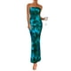 thumbnail image 1 of Vestido largo PRETTYGARDEN para mujer, ajustado sin tirantes, con estampado floral, 1 of 9
