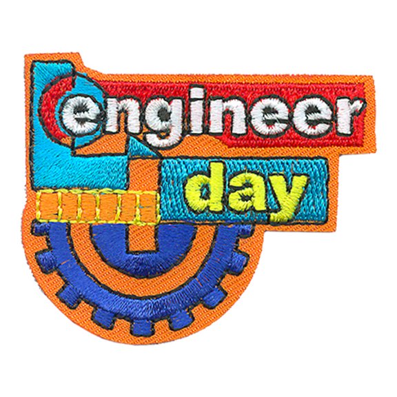 12 pieces 2" Custom Activity Scouts Applique Fun Patches - Engineer Day Patch
