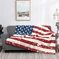 thumbnail image 2 of Balery Vintage American Flag Manta de Franela con Dibujo, Lujo Ultra Suave y Cálido, Antipelusa y Resistente a las Arrugas para Cama, Sofá, Camping -80"x60", 2 of 6
