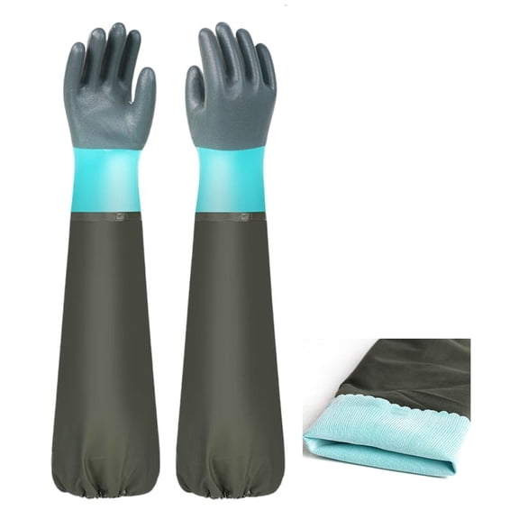 Cold Resistant Gloves Extended Sleeve Work Gloves Textured Surfaces Water Oil Resistant for Aquatic Industry