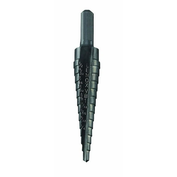 Lenox Tools Step Drill Bit, 1/8 to 1/2 Inch 30881VB1