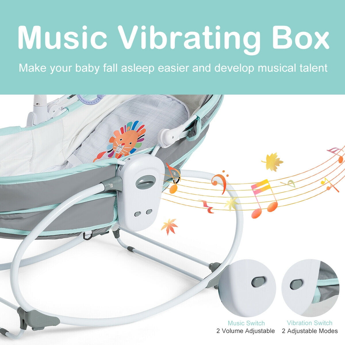 5 in 1 portable baby rocking bassinet