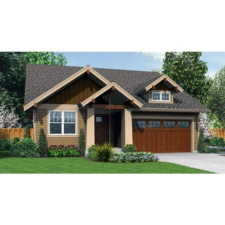 TheHouseDesigners-3086 Construction-Ready Small Urban Cottage House Plan with Crawl Space Foundation (5 Printed (Best Small Cottage Plans)
