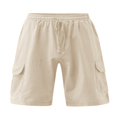 thumbnail image 3 of Solid Color Cargo Pants for Men‘s Summer Style  Slim Fit Casual Shorts, 3 of 6