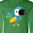 thumbnail image 4 of Inktastic Tropical Parrot, Colorful Parrot, Tropical Bird Long Sleeve T-Shirt, 4 of 5