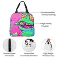thumbnail image 4 of Pofeuu Psychedelic Cartoon Frog Print Lunch Bag Lunch Box Insulated Lunch Bag Adult Lunch Box for Men and Women, 4 of 8