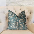 thumbnail image 2 of Plutus Elsi Pom Blue and Beige Luxury Throw Pillow 16"L x16"W, 2 of 3